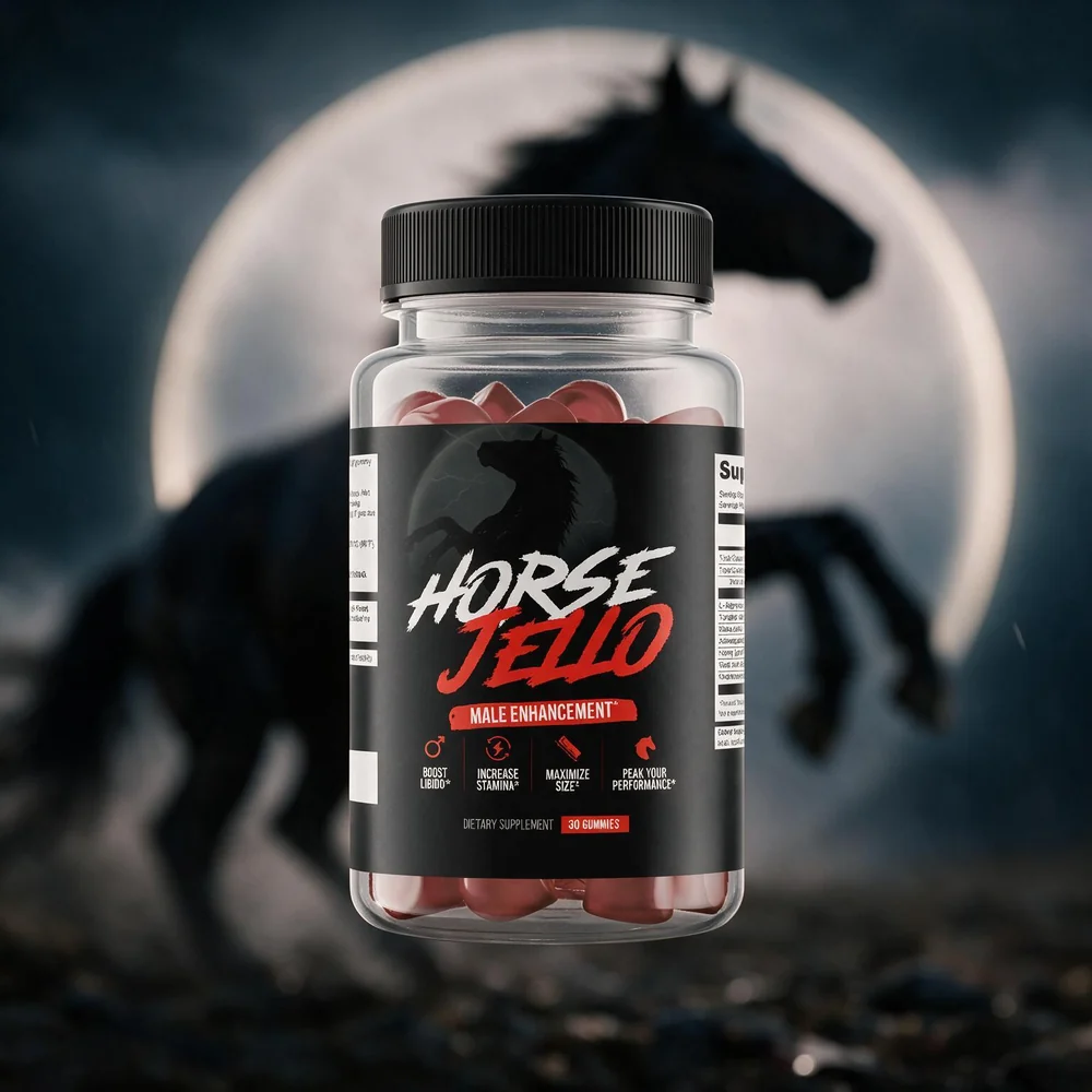 Horse Jello® jar under a full moon with galloping horse